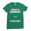sarcastic comment loading Ladies Fitted T-Shirt