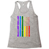 rainbow american flag Racerback Tank
