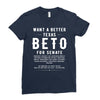 want a better texas Ladies Fitted T-Shirt