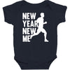 new year, new me running fitness Baby Bodysuit