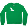 unicorn scooting on the floor Crewneck Sweatshirt