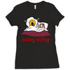 wakey wakey Ladies Fitted T-Shirt