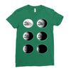the phases of the moon of laika dog Ladies Fitted T-Shirt