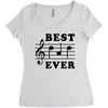 Best Dad Ever Funny Music Note Women's Triblend Scoop T-shirt