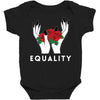 equality white Baby Bodysuit