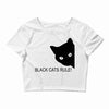 black cats rule Crop Top