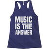 music is the answer Racerback Tank
