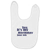 june 6 birthbay Baby Bibs