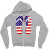 paire de tongues am&eacute;ricaine Zipper Hoodie