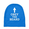 obey the beard funny Baby Beanies
