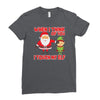 touch my elf christmas fun and naughty Ladies Fitted T-Shirt