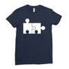 rude jigsaw ideal birthday present or gift Ladies Fitted T-Shirt