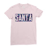 santa colorful glitter Ladies Fitted T-Shirt
