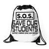 S.O.S. Save Our Students Drawstring Bags