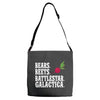 bears beets battlestar galactica Adjustable Strap Totes