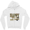 happy when duck hunting Zipper Hoodie