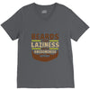 beards turn laziness into awesomeness V-Neck Tee