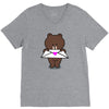 brown V-Neck Tee