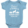 chill hungry wolf Baby Bodysuit