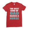the best kind of dad raises a nurse Ladies Fitted T-Shirt
