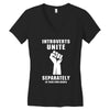 introverts unite separately in your own homes Women's V-Neck T-Shirt