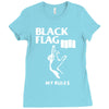 black flag Ladies Fitted T-Shirt
