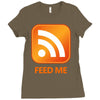 rss feed me Ladies Fitted T-Shirt