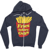 fries before guys Zipper Hoodie