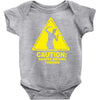 caution shapes being thrown printed Baby Onesie