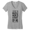 official t shirt red sleeping with sirens whole world lyrics all sizes Women's V-Neck T-Shirt