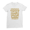 coffee addict Ladies Fitted T-Shirt