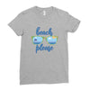 Beach Please Ladies Fitted T-Shirt