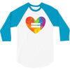 Lgbt Heart 3/4 Sleeve Shirt