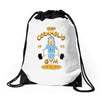 cornholio's gym Drawstring Bags