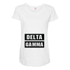 Delta Gamma Black Maternity Scoop Neck T-shirt