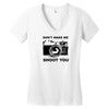 don't make me shoot you V-neck tee