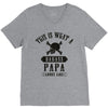 This Is What A Bad Ass Papa Looks Like V-Neck Tee