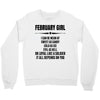Super February Girl Crewneck Sweatshirt