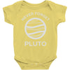 never forget pluto the planet Baby Onesie