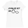 charlie bit me t shirt 2xl funny youtube nerdy geeky awesome humor coo Ladies Fitted T-Shirt