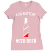 low battery   need beer Ladies Fitted T-Shirt