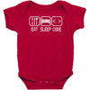 eat sleep code Baby Bodysuit