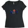 map marker death Women's Triblend Scoop T-shirt