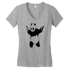 banksy panda pop Women's V-Neck T-Shirt