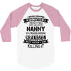 Super Cool Nanny Of A Freaking Awesome Grandson 3/4 Sleeve Shirt