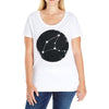 Virgo Zodiac Sign Minimal Design Ladies Curvy T-Shirt
