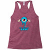 monster eye blue Racerback Tank