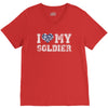 i love my soldier navy camouflage V-Neck Tee