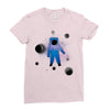 Space Astronot Ladies Fitted T-Shirt