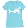 shark 'bite me' Ladies Fitted T-Shirt